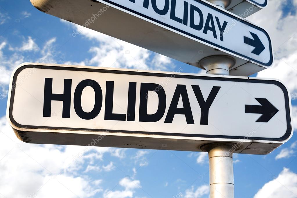 Holiday direction sign