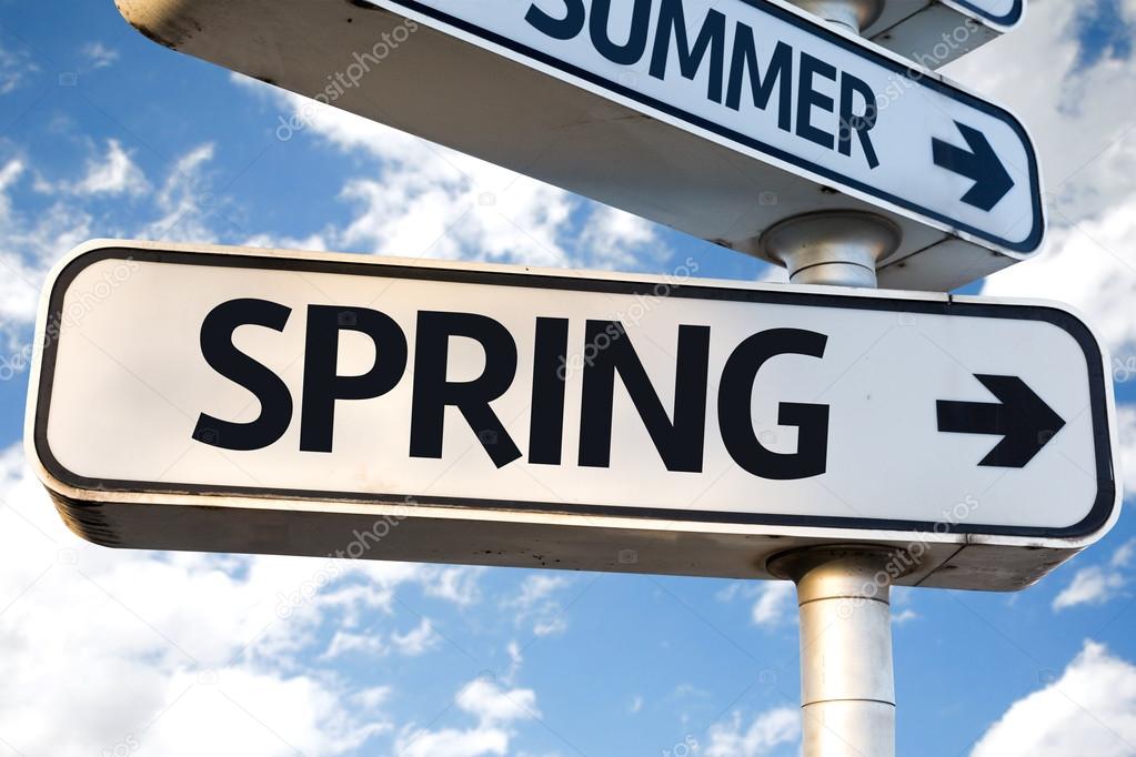 Spring direction sign