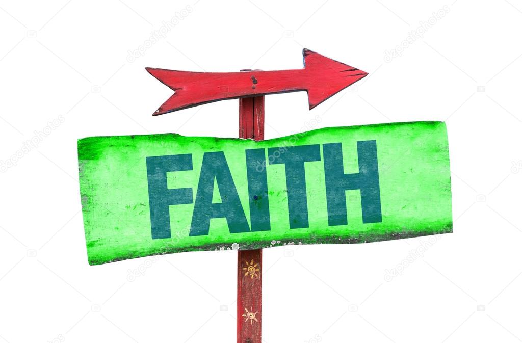 faith text sign