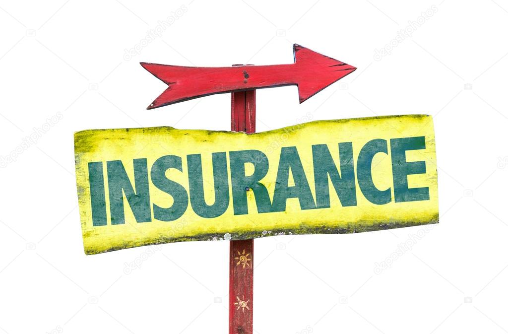 Insurance text sign