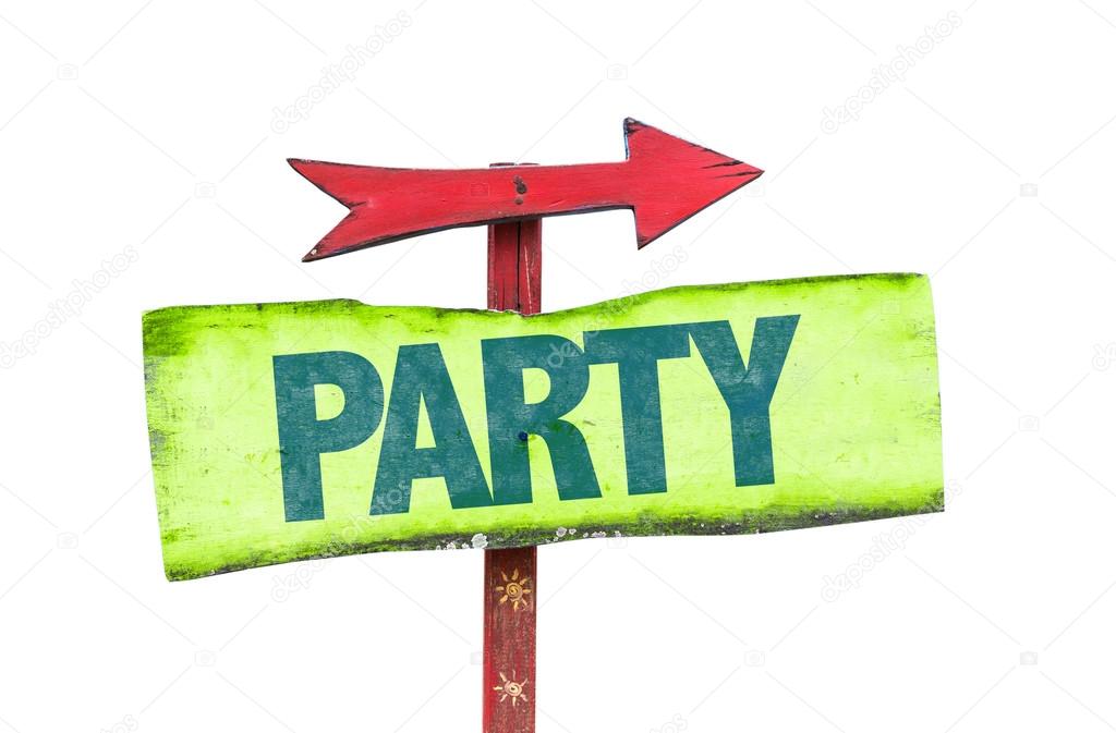 party text sign