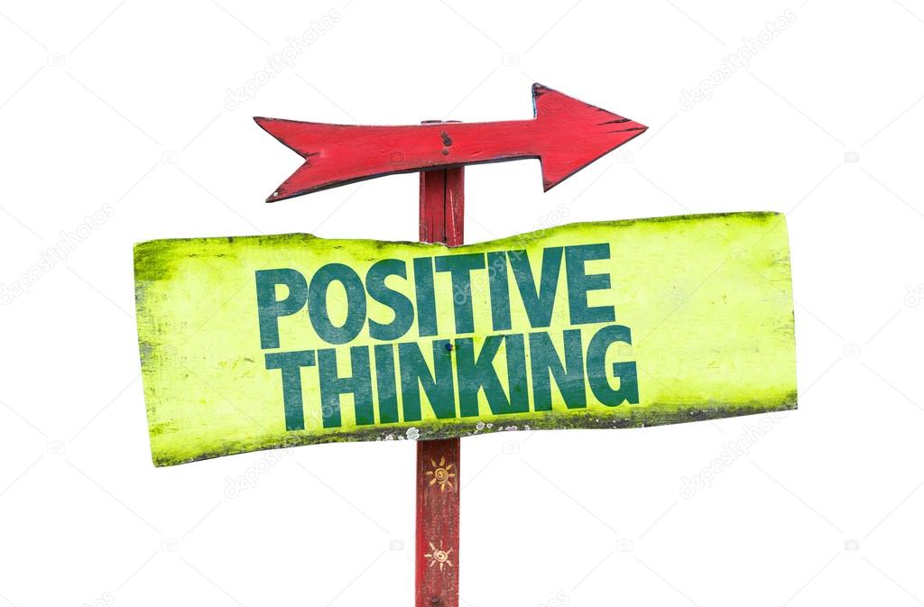 Positive Thinking text sign