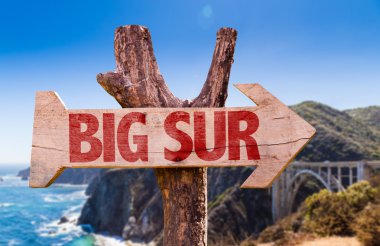 Big Sur ahşap işareti