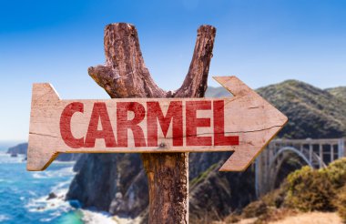 Carmel ahşap işareti