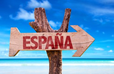 Spain wooden sign clipart