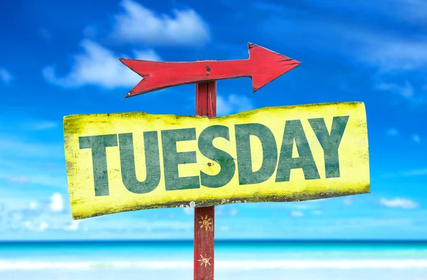Tuesday text sign — Stock Photo, Image