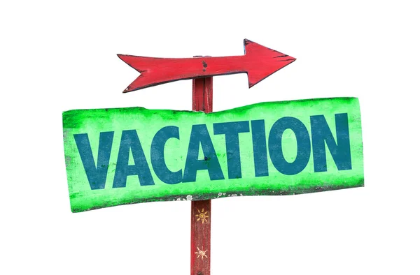 Vacation wooden sign — Stock Photo, Image