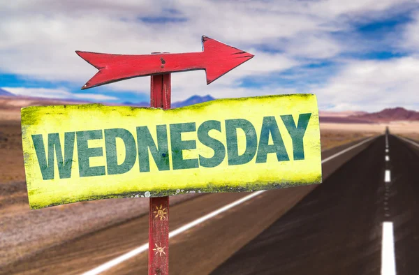 Wednesday text sign — Stock Photo, Image