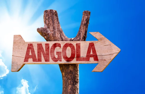 Angola segno di legno — Foto Stock