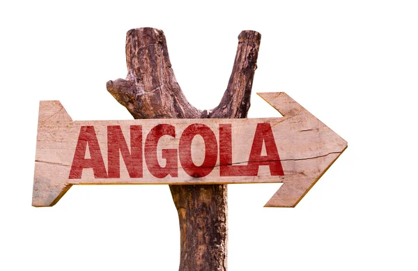 Angola houten teken — Stockfoto