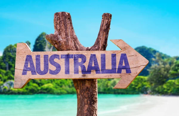 Australië houten teken — Stockfoto