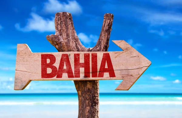 Bahia wooden sign — Stock Photo, Image
