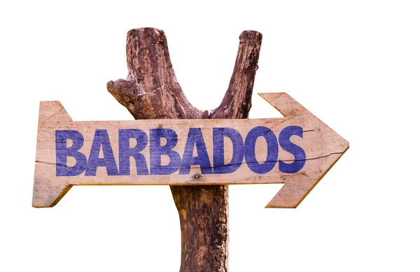 Barbados wooden sign — Stock Photo, Image