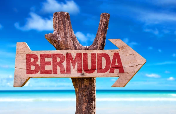Bermuda houten teken — Stockfoto