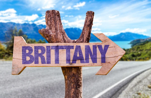 Brittany wooden sign — Stock Photo, Image