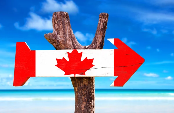 Kanada ahşap işareti — Stok fotoğraf