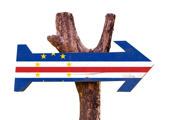 Bandera de Cabo Verde signo de madera —  Fotos de Stock