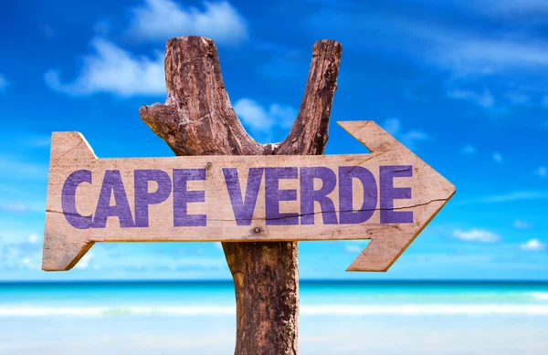 Capo Verde segno di legno — Foto Stock