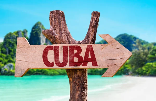 Cuba houten teken — Stockfoto