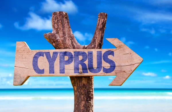 Cyprus wooden sign — Stock Photo, Image