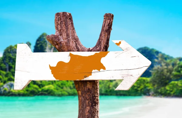 Cyprus Flag wooden sign — Stock Photo, Image