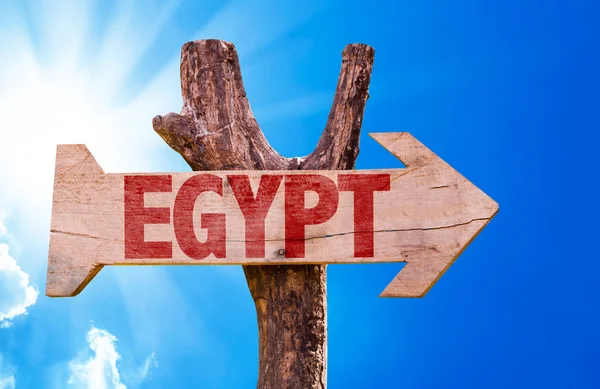 Egypt wooden sign — Stock Photo, Image