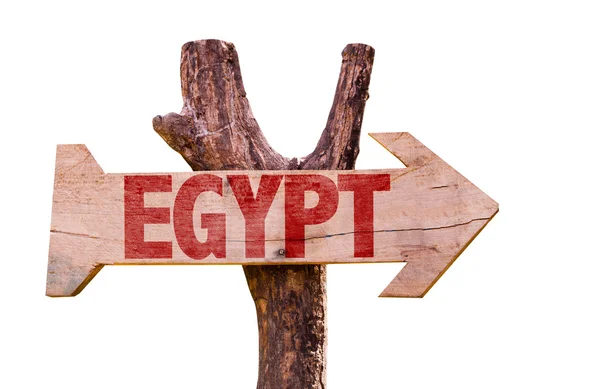 Egypte houten teken — Stockfoto