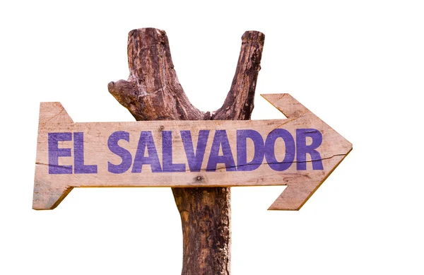 El Salvador signo de madera — Foto de Stock