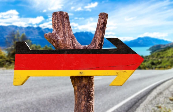 Duitsland vlag houten teken — Stockfoto