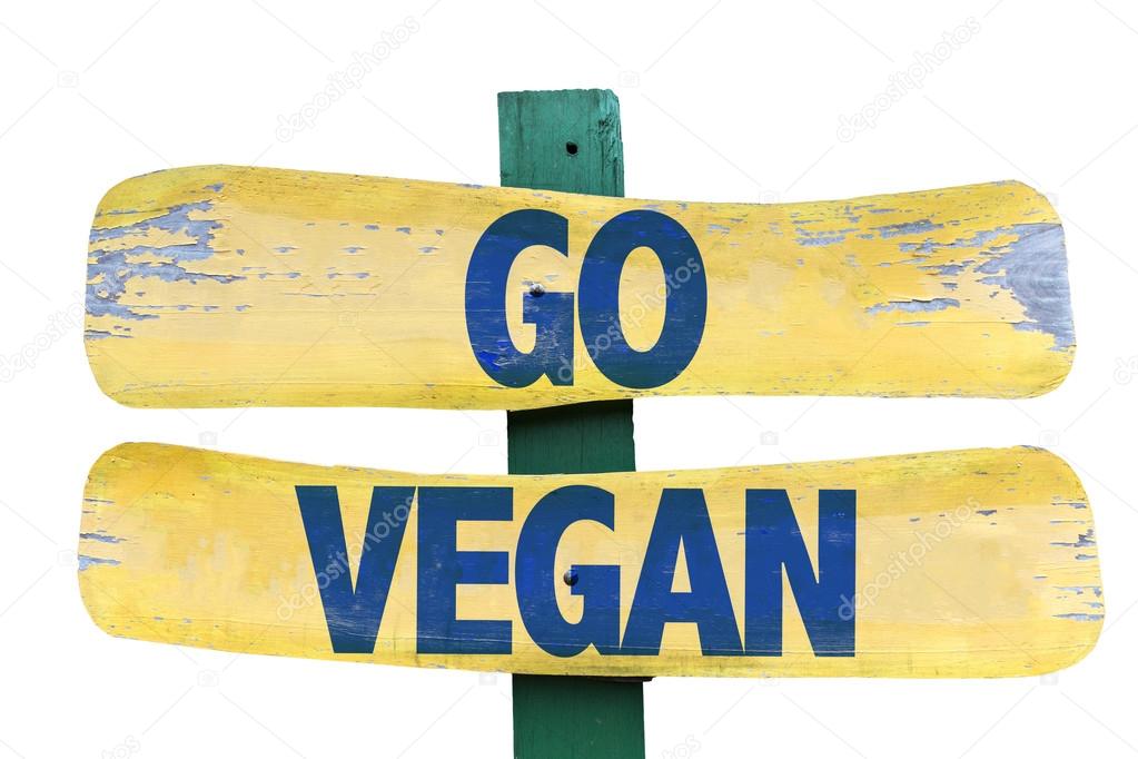 Go Vegan wooden sign