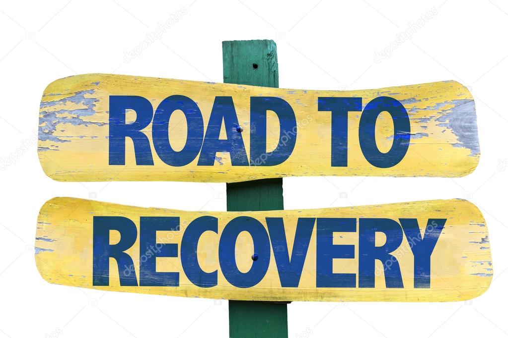 Road to Recovery wooden sign