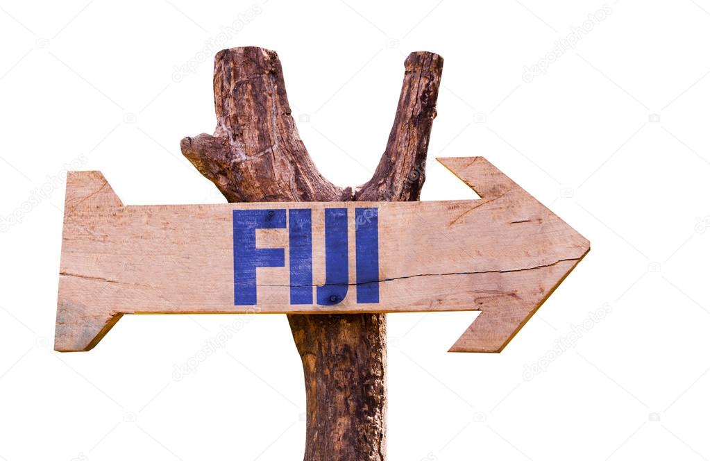 Fiji wooden sign