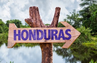 Honduras wooden sign clipart