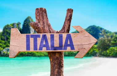 Italia ahşap işareti