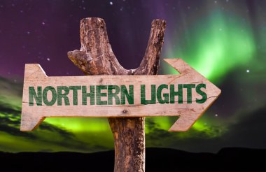 Northern Lights sign clipart