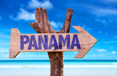 Panama wooden sign clipart