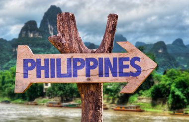 Filipinler ahşap işareti