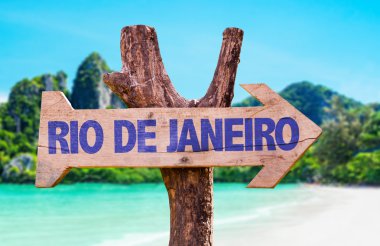 Rio de Janeiro ahşap işareti