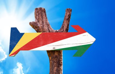 Seychelles Flag wooden sign