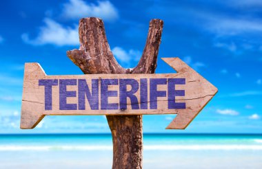 Tenerife wooden sign clipart