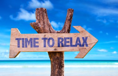 Time to Relax wooden sign