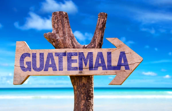 Gwatemala drewniany znak — Zdjęcie stockowe