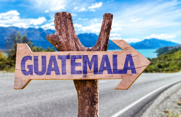 Guatemala sinal de madeira — Fotografia de Stock