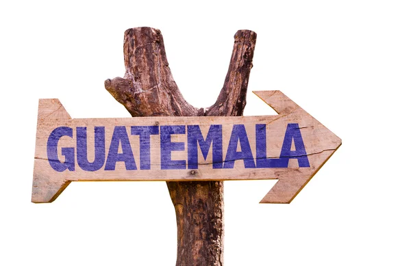 Gwatemala drewniany znak — Zdjęcie stockowe