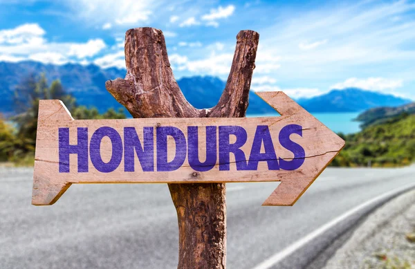 Honduras ahşap işareti — Stok fotoğraf