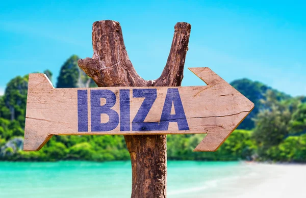 Ibiza-Holzschild — Stockfoto