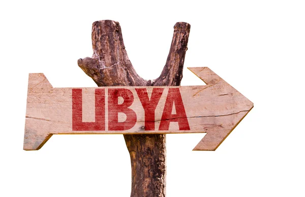 Libia segno di legno — Foto Stock