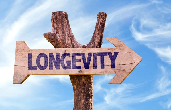 Longevity wooden sign — Stock Photo, Image