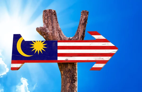 Malaysia Flag wooden sign — Stock Photo, Image