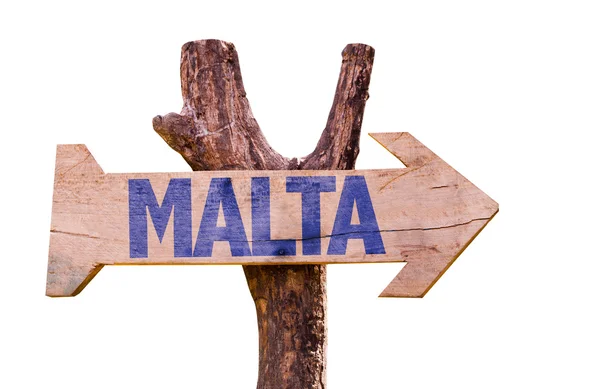 Malta segno di legno — Foto Stock